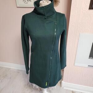Flawless BENCH Green Long textured moto style jacket Large